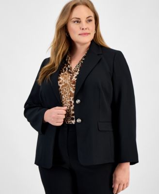 Plus Size Two-Button Blazer