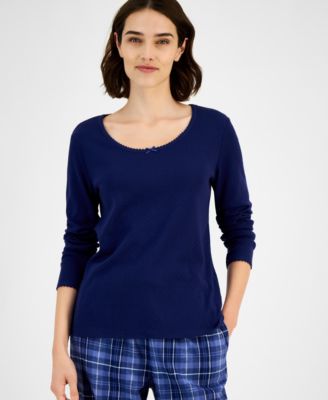 Women's Long Sleeve Pointelle Top, Macy's Exclusive