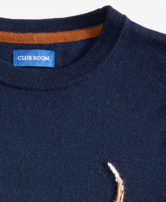 Club Room Men's Houndstooth Crewneck Sweater, Macy's Exclusive