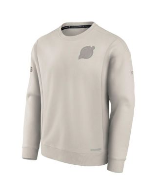 Men's Cream New Jersey Devils Authentic Pro Road Fleece Pullover Sweatshirt