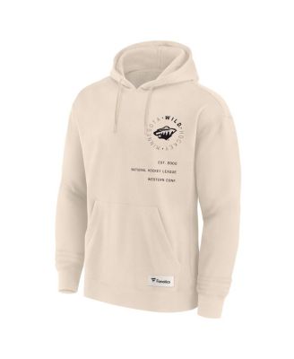 Men's Cream Minnesota Wild Future Ground Info Pullover Hoodie