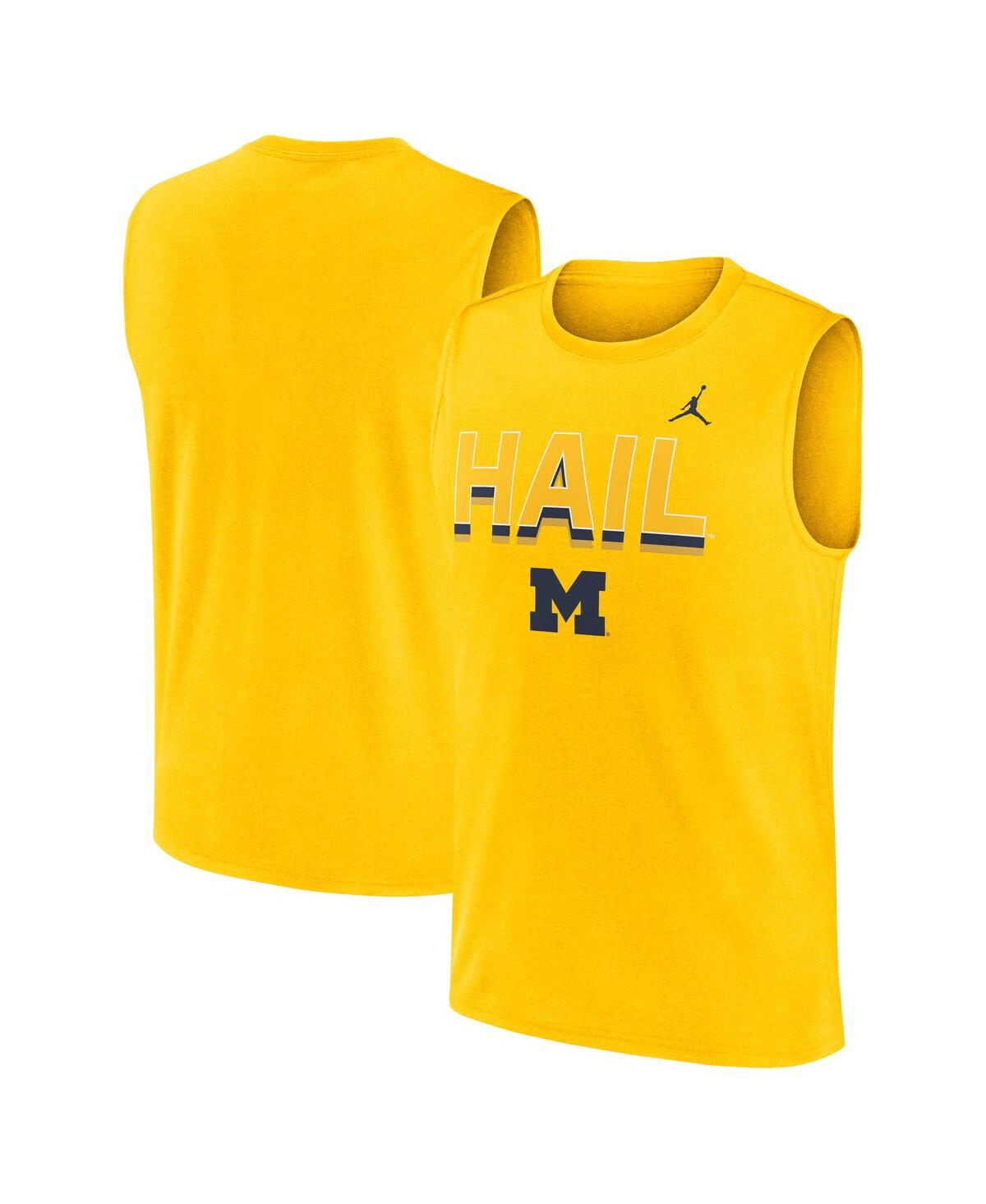Jordan Men's Maize Michigan Wolverines Primetime Tricode Legend Performance Tank Top - Maize