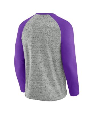 Darius Rucker Collection by Men's Heather Gray Arizona Diamondbacks Raw Edge Raglan Long Sleeve Baseball T-Shirt