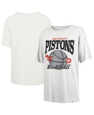 '47 Brand - Women's&nbsp;White Detroit Pistons City Edition Down Court Sadie T-Shirt