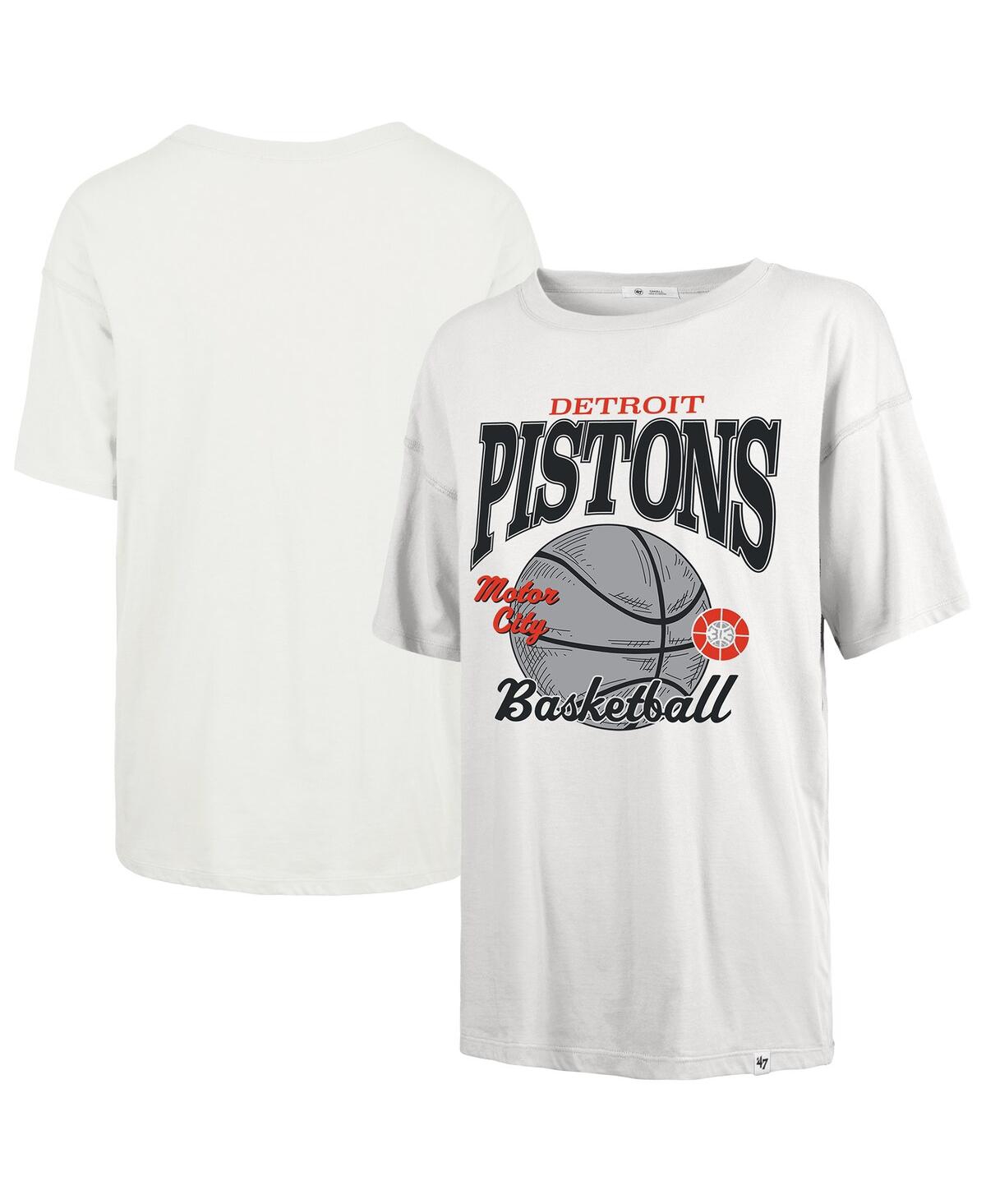 Women'sÂ White Detroit Pistons City Edition Down Court Sadie T-Shirt - White
