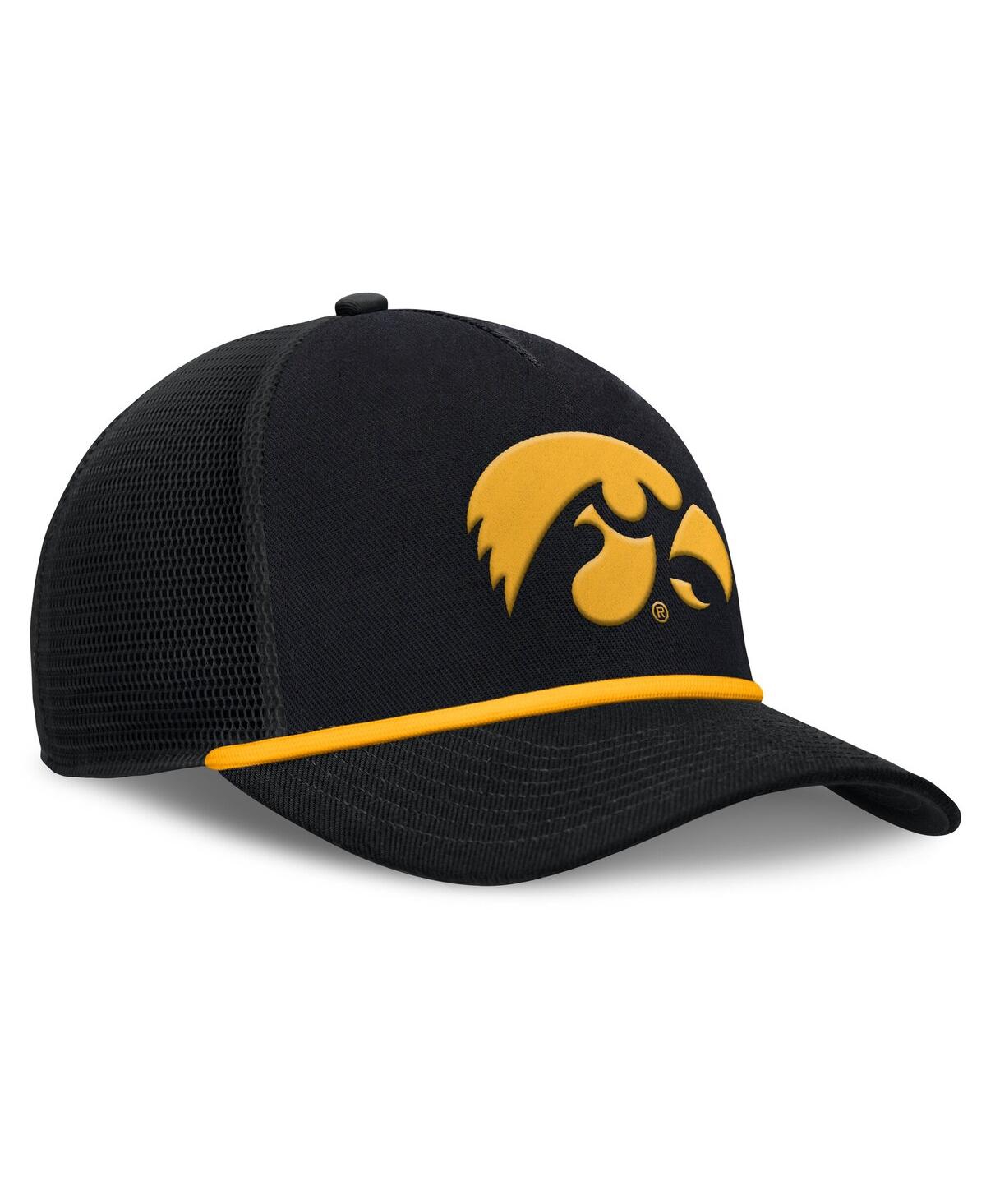 Nike Iowa Primetime Rise  Men's College Trucker Adjustable Hat In Black