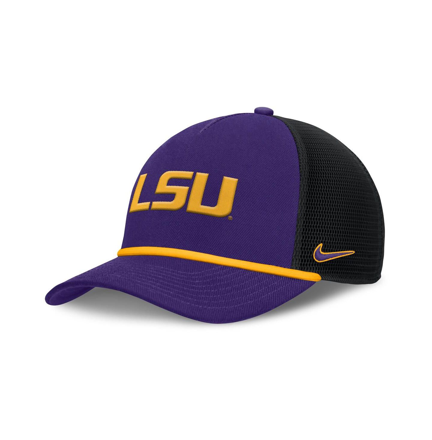 Мужская кепка Nike Purple LSU Tigers Rise Primetime Trucker Adjustable Hat — фото 1