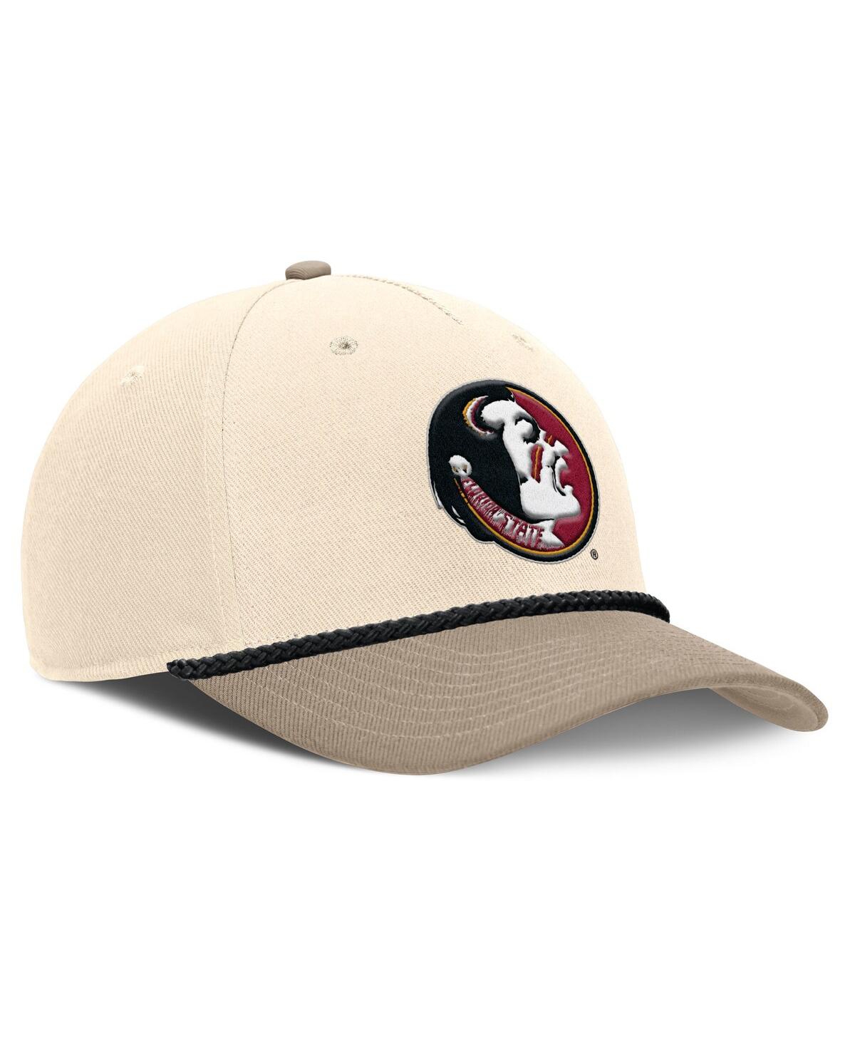 Nike Men's Natural Florida State Seminoles Rise Legacy Throwback Logo Adjustable Hat In Brown