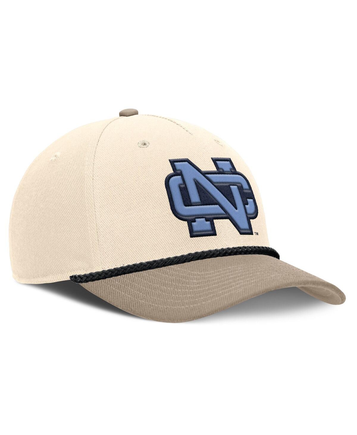 Nike Men's Natural North Carolina Tar Heels Rise Legacy Throwback Logo Adjustable Hat In Brown