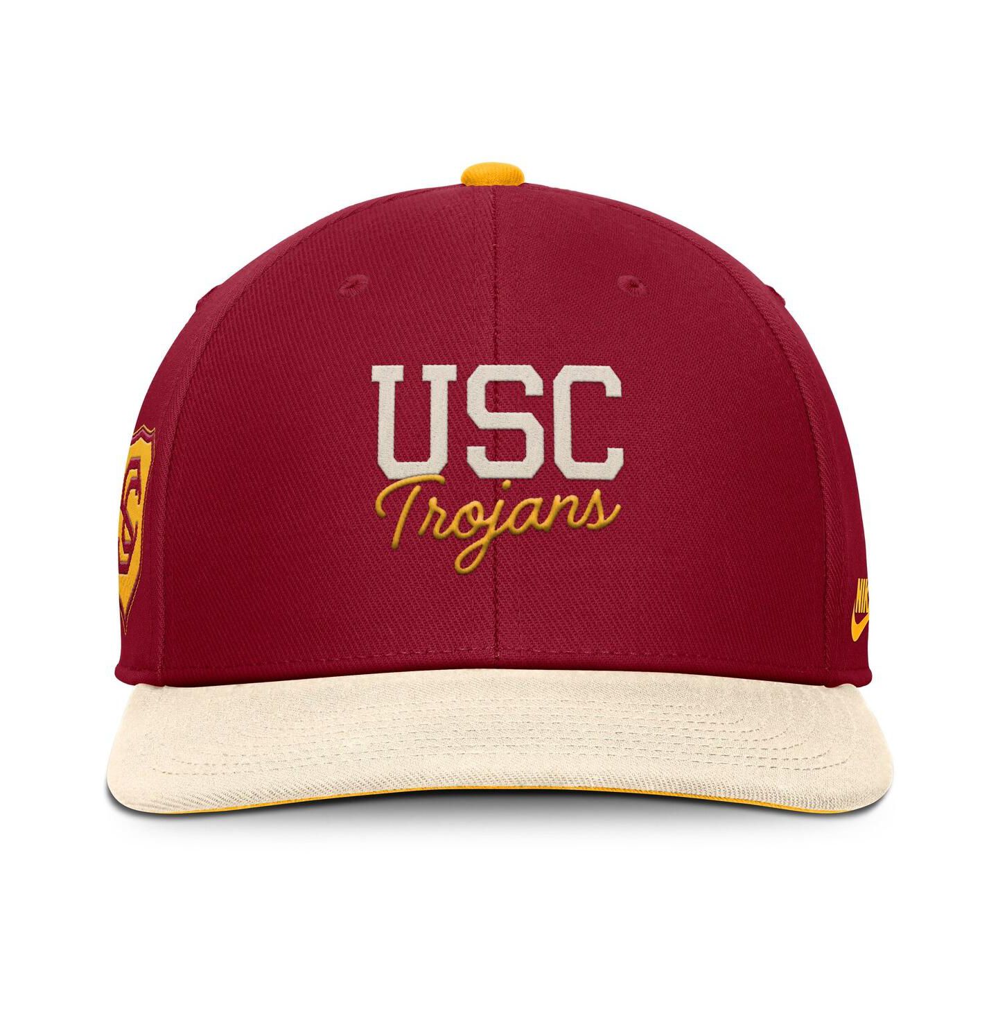 Мужская кепка Nike Cardinal/Cream USC Trojans Pro Legacy Script Snapback Hat — фото 2