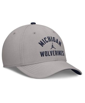 Men's Gray Michigan Wolverines Rise Prep Performance Flex Hat