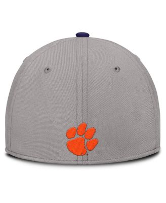 Men's Gray Clemson Tigers Rise Prep Performance Flex Hat