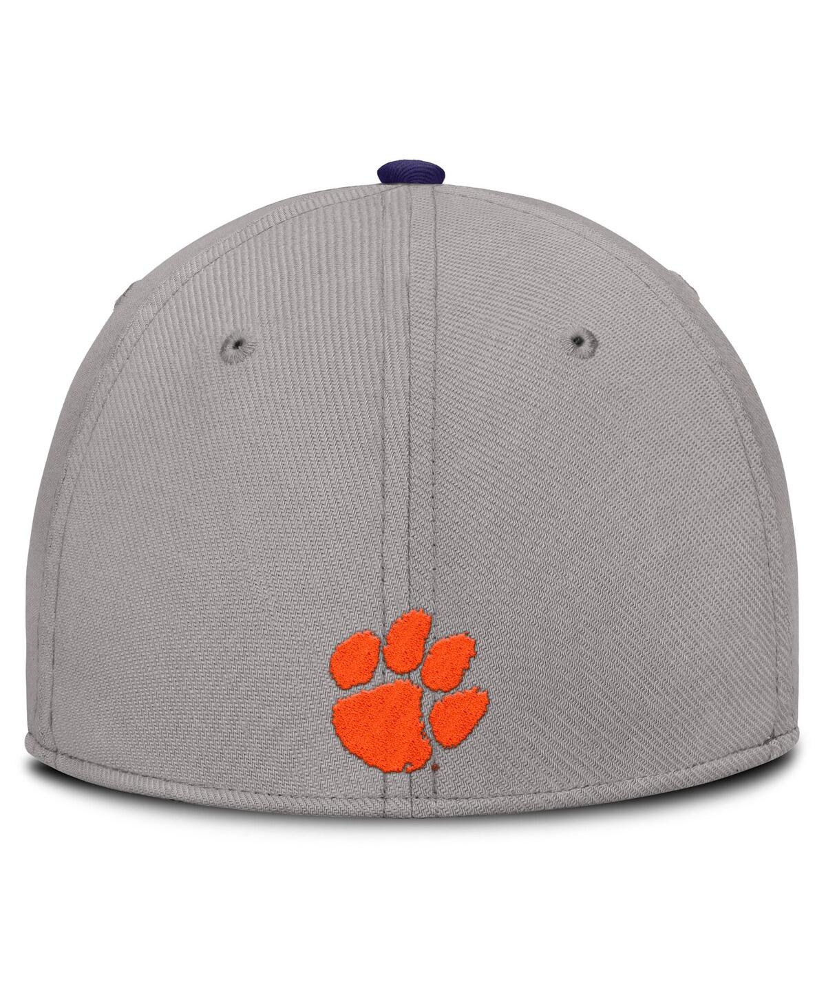 Nike Men's Gray Clemson Tigers Rise Prep Performance Flex Hat In Gray