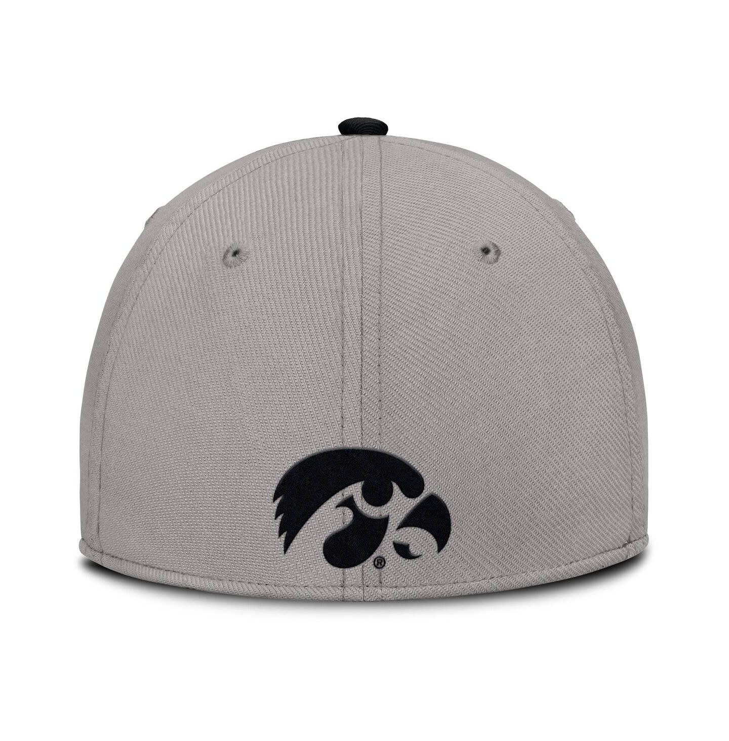 Мужская кепка Nike Gray Iowa Hawkeyes Rise Prep Performance Flex Hat — фото 4