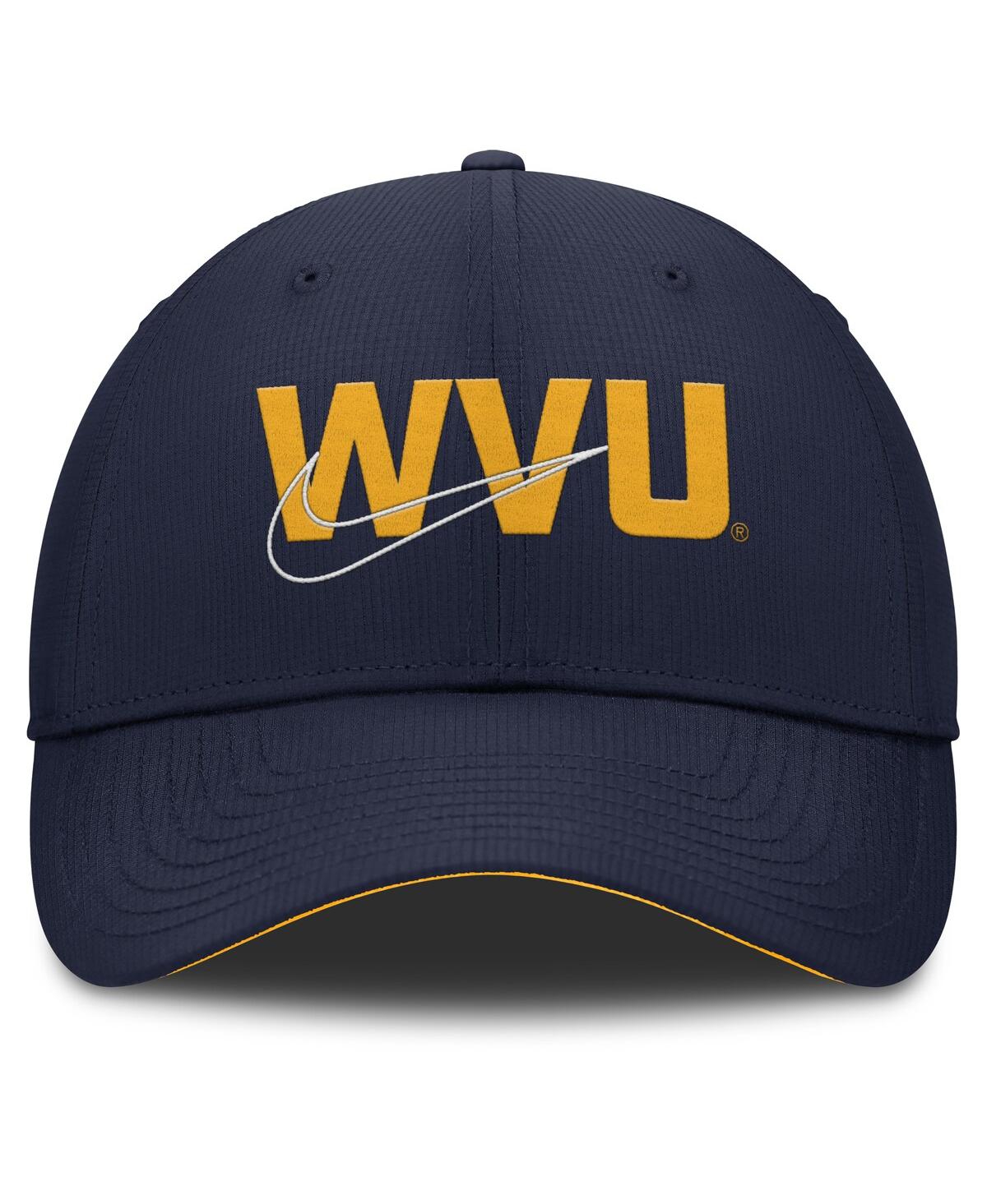 Nike Men's Navy West Virginia Mountaineers Club Prep Performance Adjustable Hat In Blue