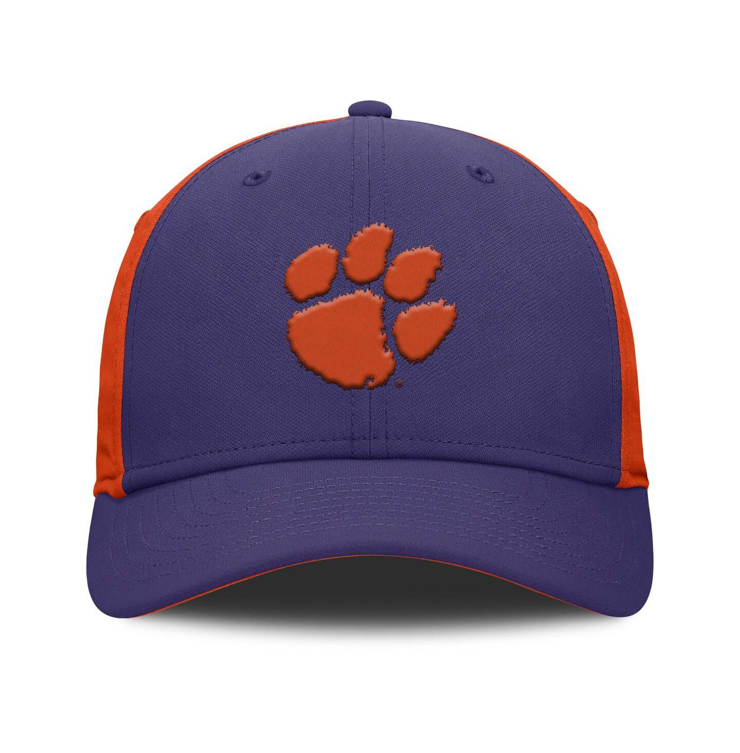 Мужская кепка Nike Purple/Orange Clemson Tigers 2025 Sideline Rise Local Performance Flex Hat — фото 3