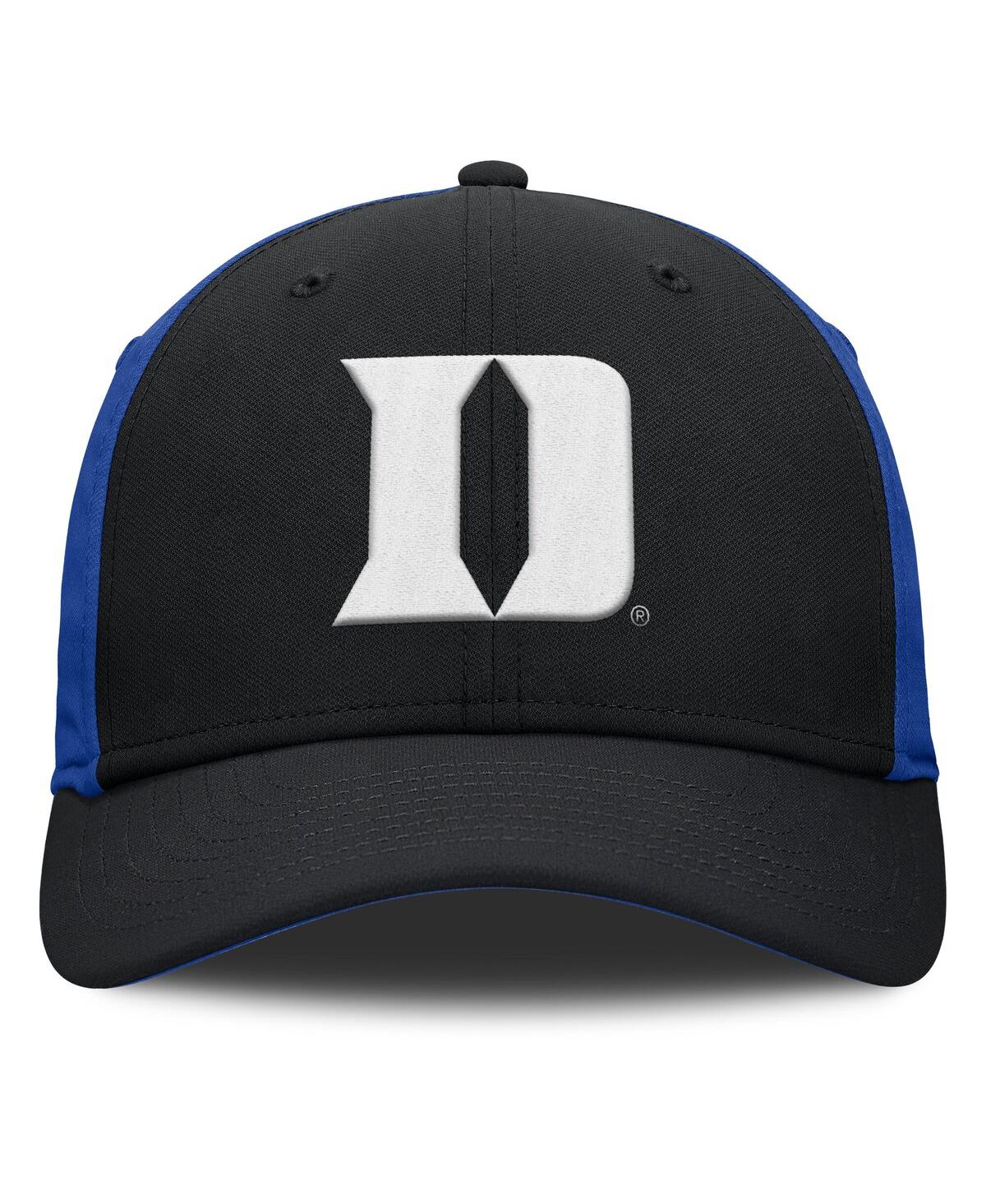 Nike Men's Black/royal Duke Blue Devils 2025 Sideline Rise Local Performance Flex Hat In Multi