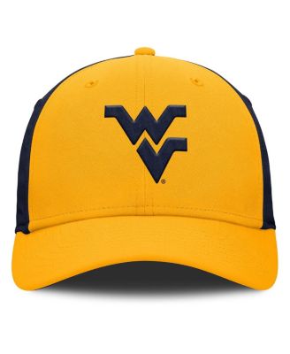 Men's Gold/Navy West Virginia Mountaineers 2025 Sideline Rise Local Performance Flex Hat