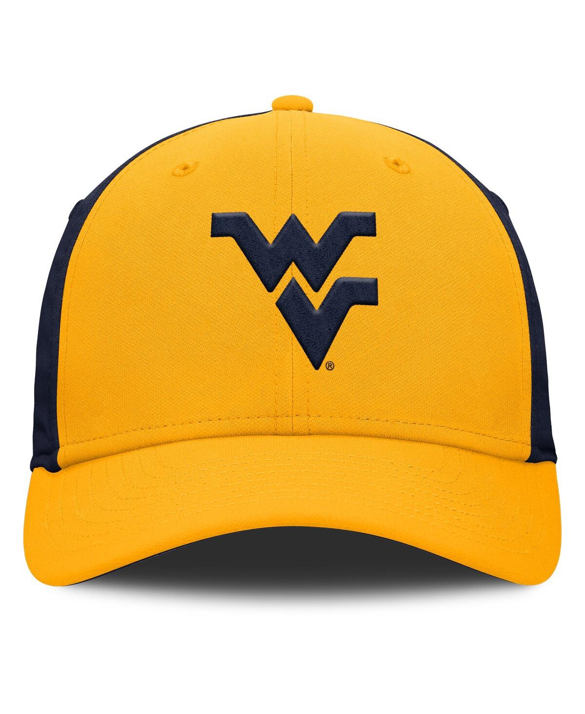 Nike Men's Gold/navy West Virginia Mountaineers 2025 Sideline Rise Local Performance Flex Hat In Multi