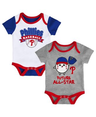 Outerstuff - Newborn 2-Pack Philadelphia Phillies Triple Hit Bodysuit Set