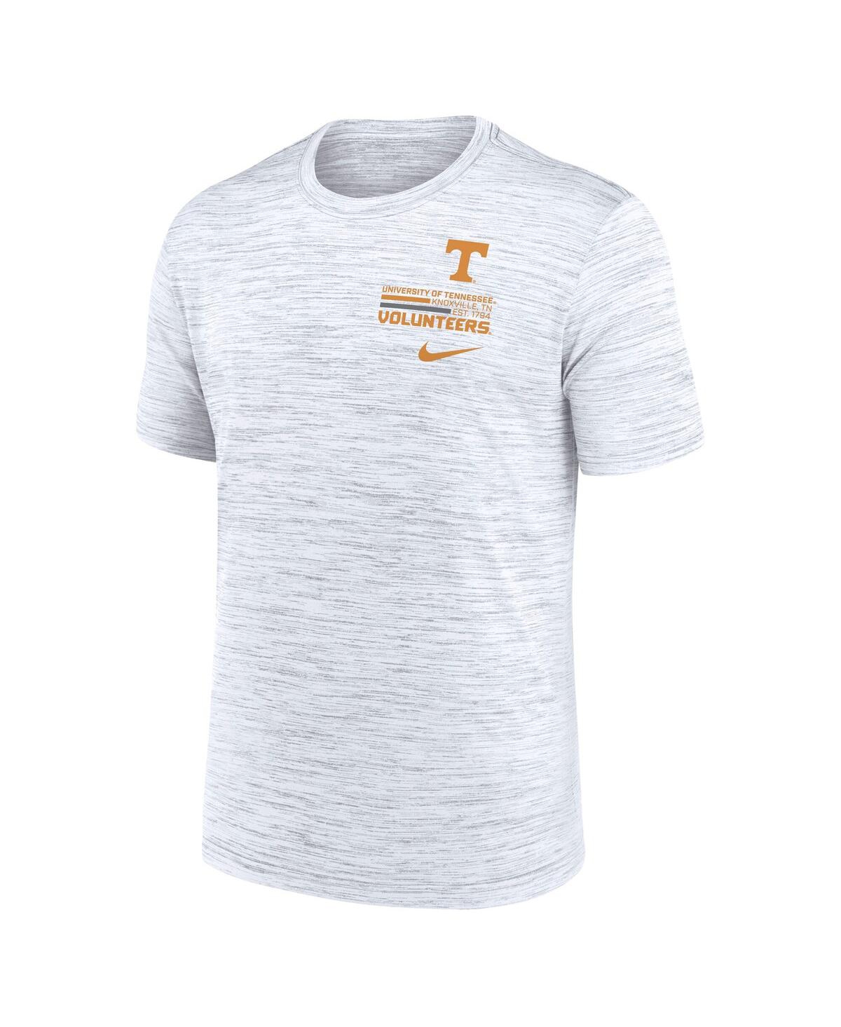 Nike Men's White Tennessee Volunteers Velocity Stacked Performance T-shirt In White