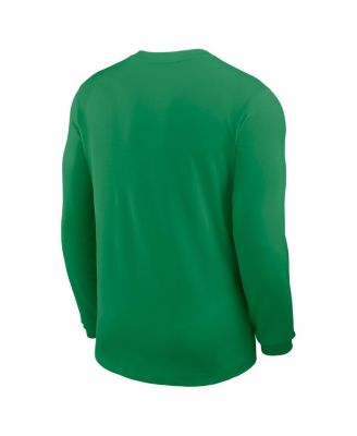 Men's Green Oregon Ducks 2025 Sideline Coach UV Performance Long Sleeve T-Shirt