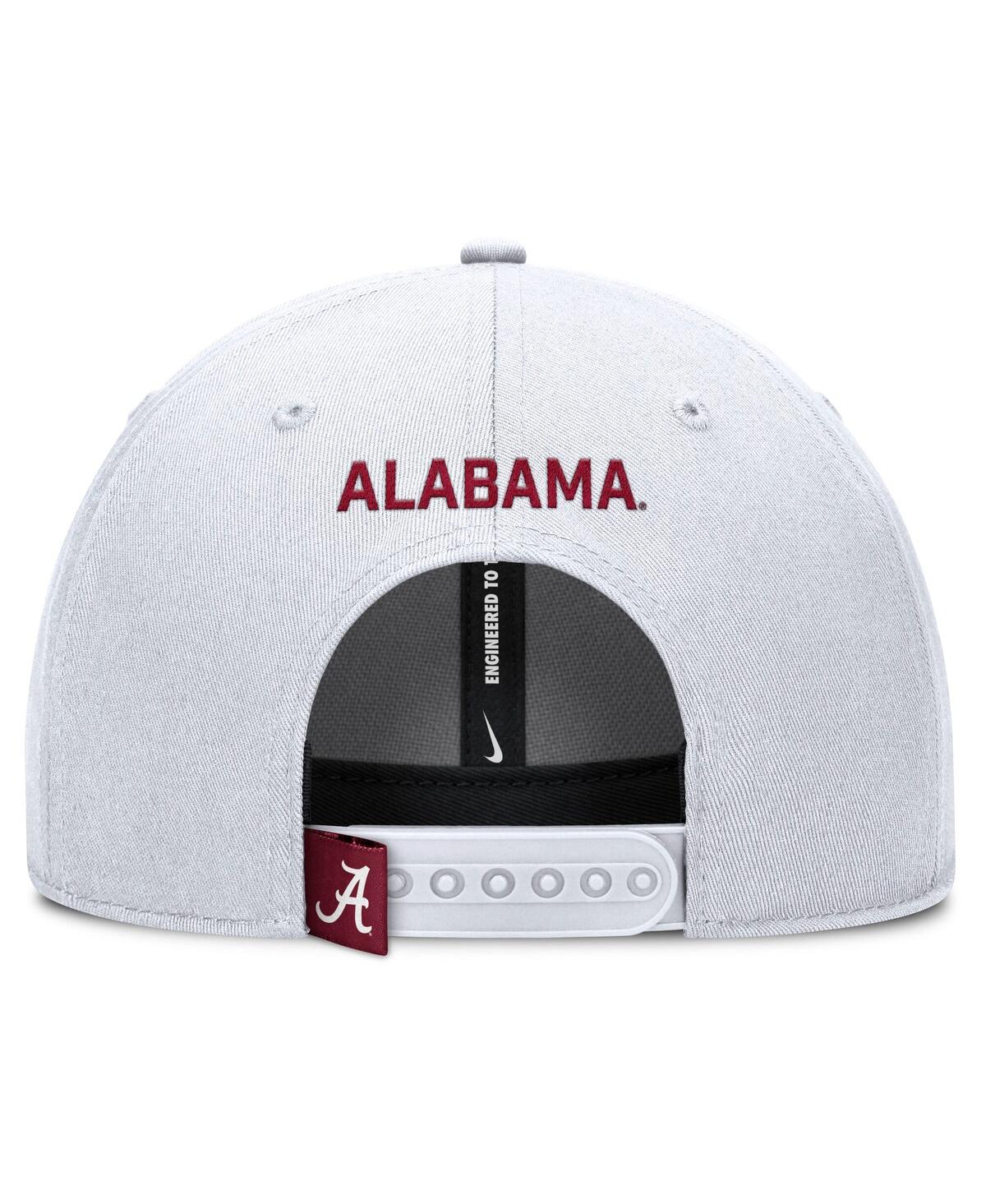 Nike Men's White Alabama Crimson Tide Core Club Mascot Wordmark Adjustable Hat In White