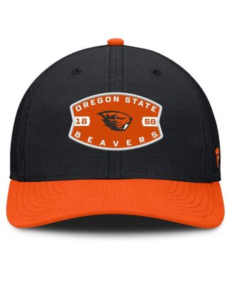 Men's Black/Orange Oregon State Beavers Adapt Adjustable Trucker Hat