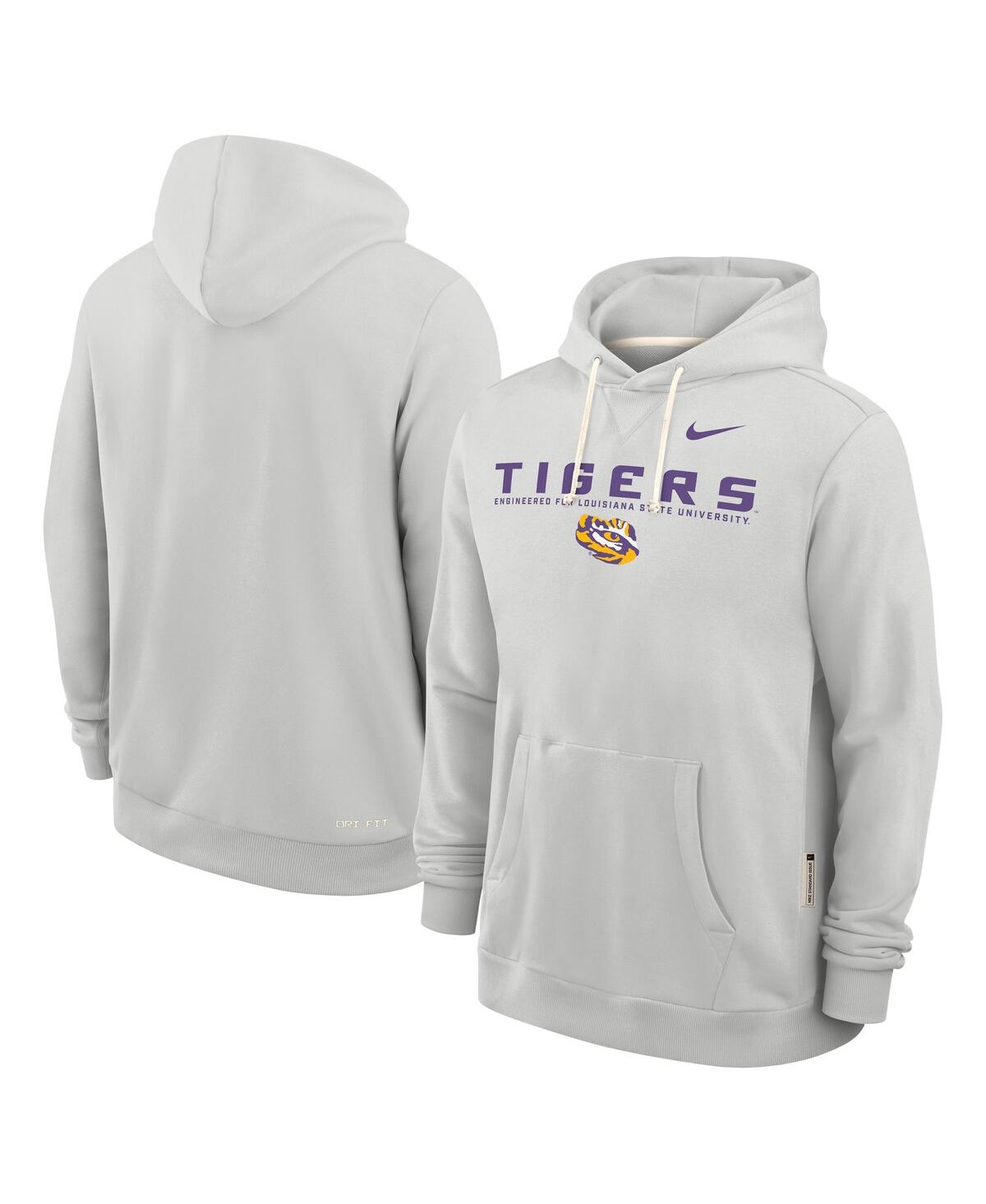 Men's Gray Lsu Tigers 2025 Sideline Performance Pullover Hoodie - Gray