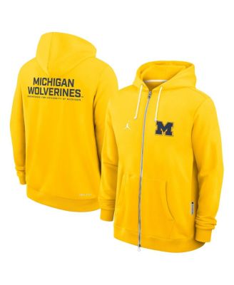 Jordan - Men's Maize Michigan Wolverines 2025 Sideline Performance Full-Zip Hoodie