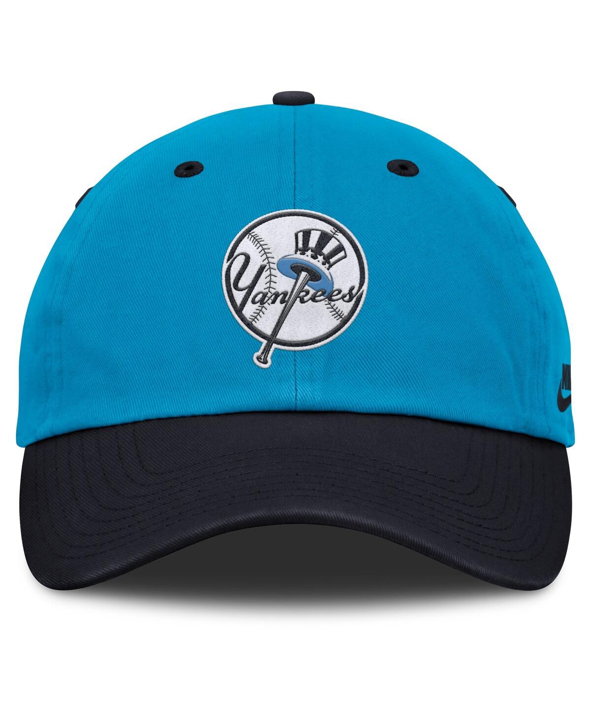 Nike Men's Blue/navy New York Yankees Neon 90s Club Adjustable Hat In Blue