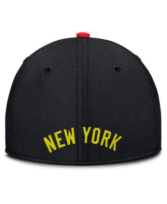 Men's Crimson/Black New York Yankees Neon 90s Rise Swoosh Flex Hat