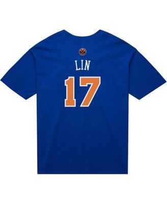 Men's Jeremy Lin Blue New York Knicks Name Number T-Shirt