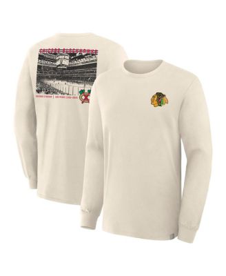 Fanatics - Men's Beige Chicago Blackhawks Centennial Legacy Long Sleeve T-Shirt