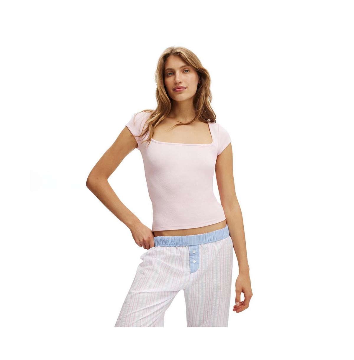 Women's 90S Scoop Neck Tee - Coconut milk
