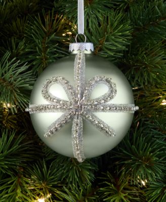 Gilded Glamour Beaded Bow Ball Ornament, Macy's Exclusive
