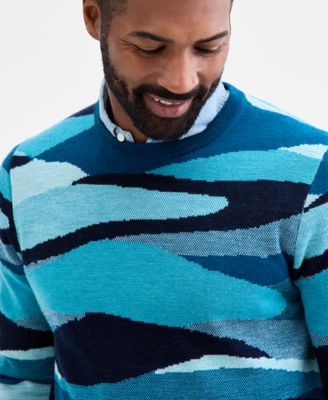 Men's Abstract Crewneck Sweater, Macy's Exclusive