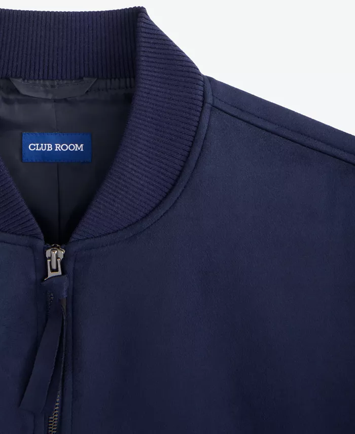 Men's Faux-Suede Baseball Collar Jacket - thumbnail 5