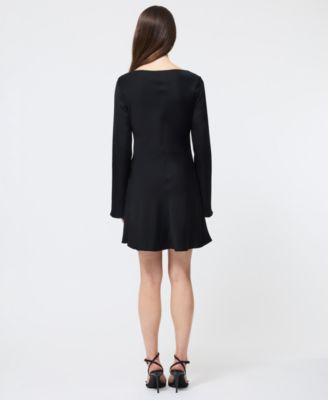 Women's Ennis Satin Long Sleeve Mini Dress