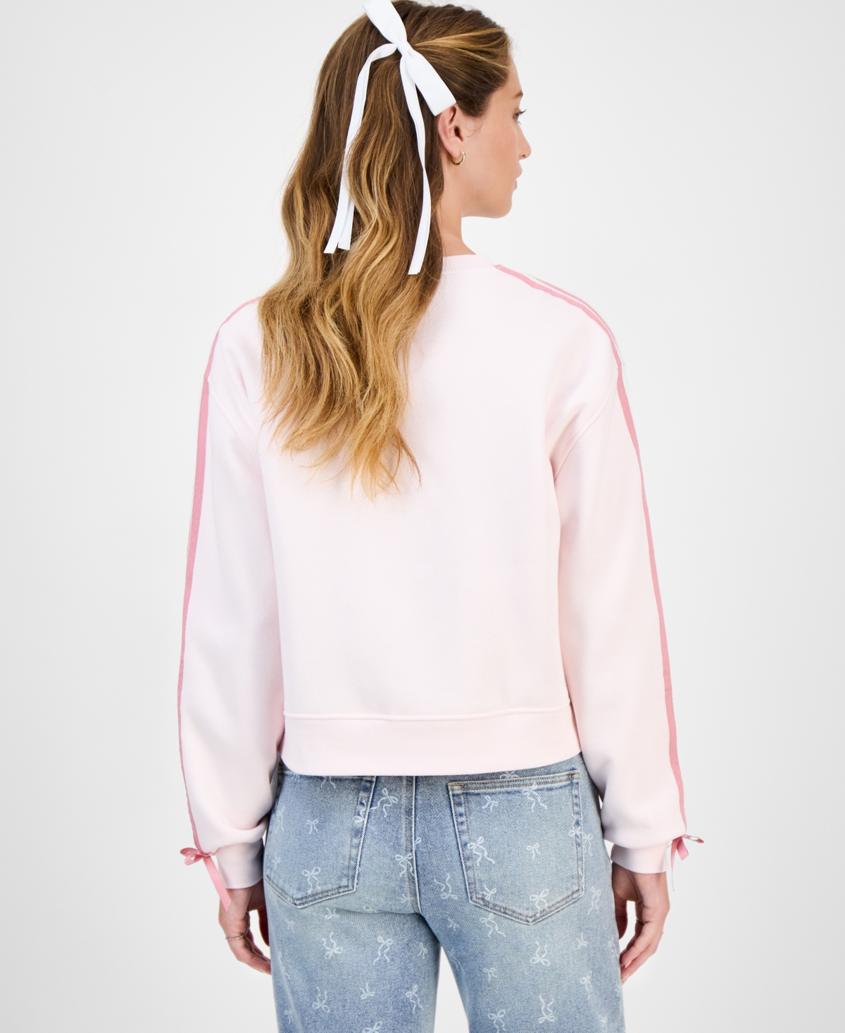 Rebel Veil Juniors' Novelty Crewneck Sweatshirt In Pink