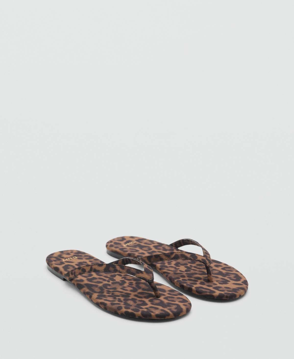 Mango Women's Leopard Print Strap Sandals In Black