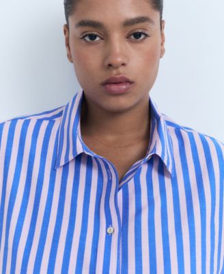 Women's Short Sleeve Striped Shirt