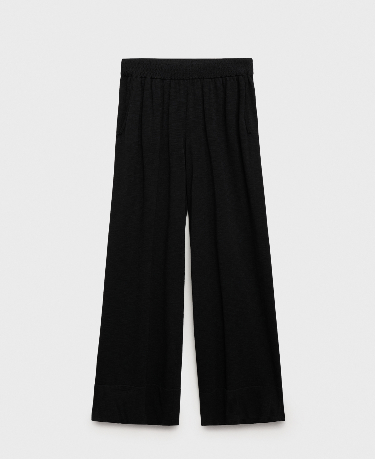 Mango Women's Fine Knit Straight Fit Pants In Black