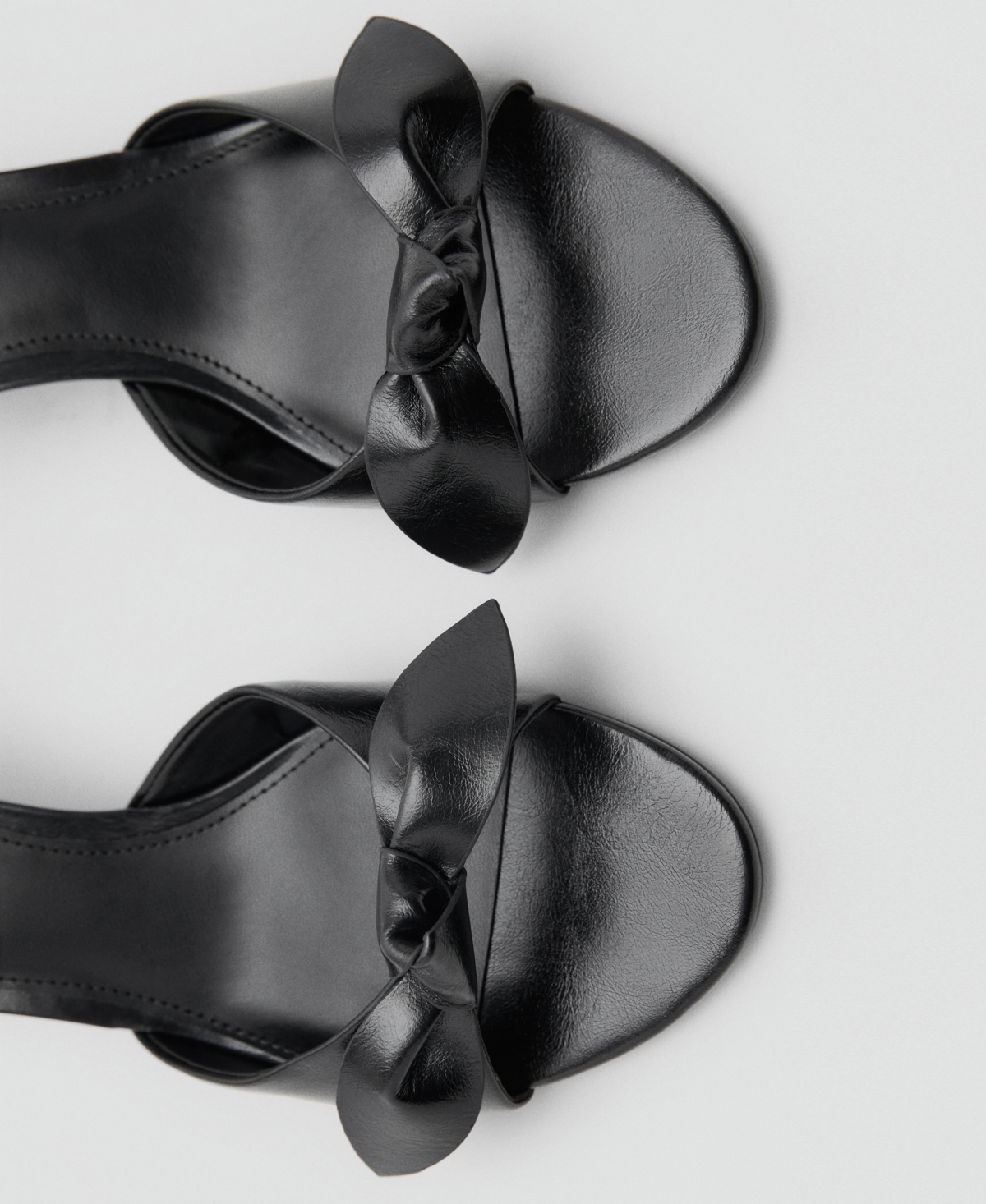 Mango Women's Bow Heel Sandals In Black