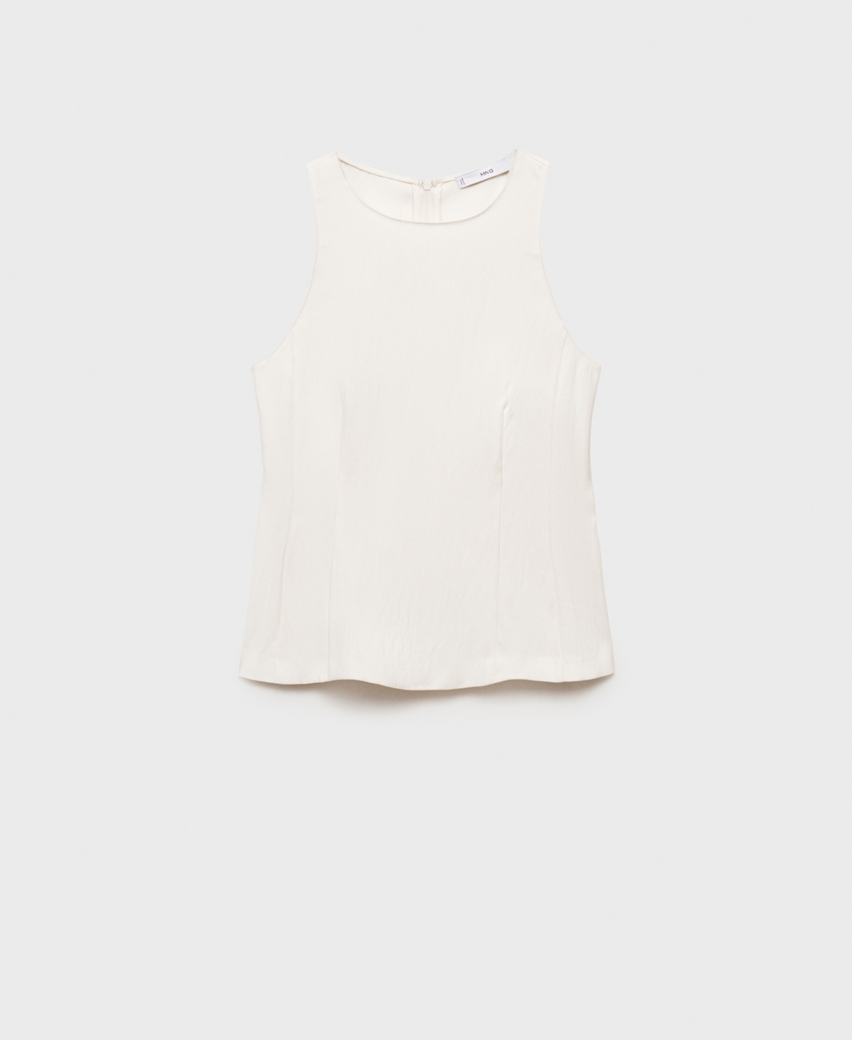 Women's A-Line Crew Neck Top - Off White