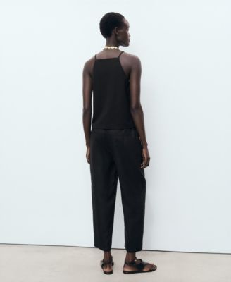 Women's Drawstring Linen Pants