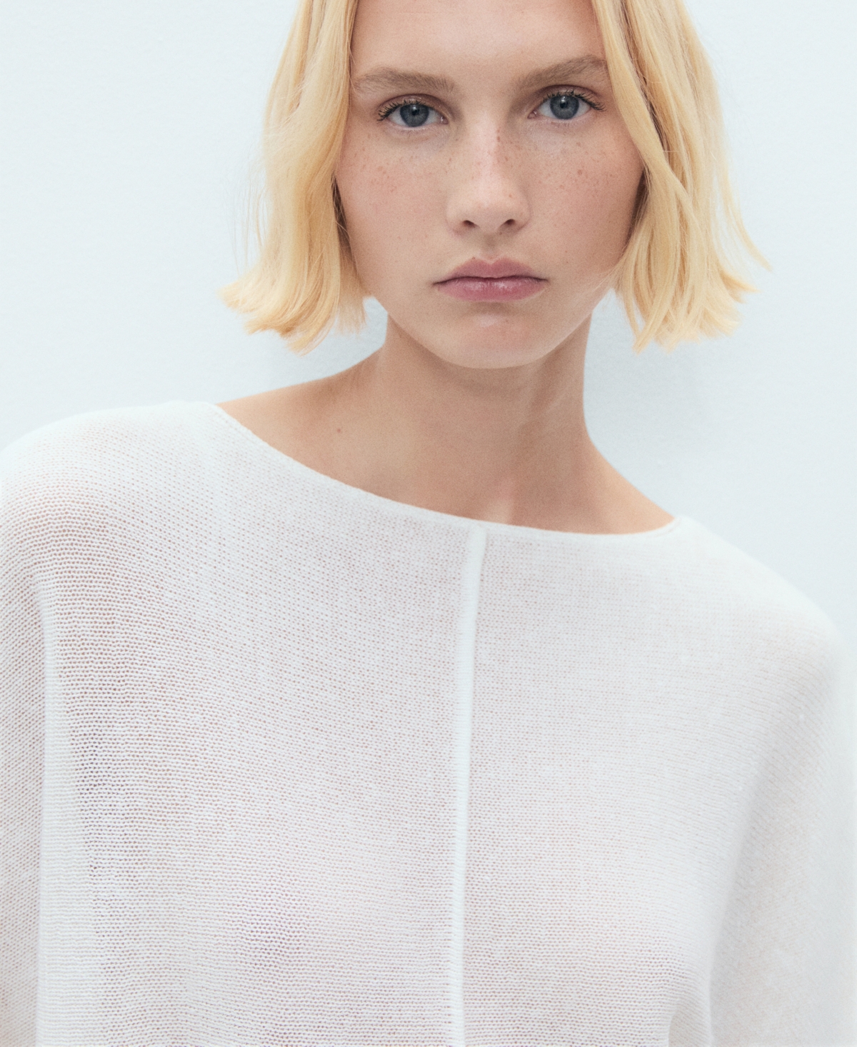Mango Women's Oversized Fine-knit Sweater In White