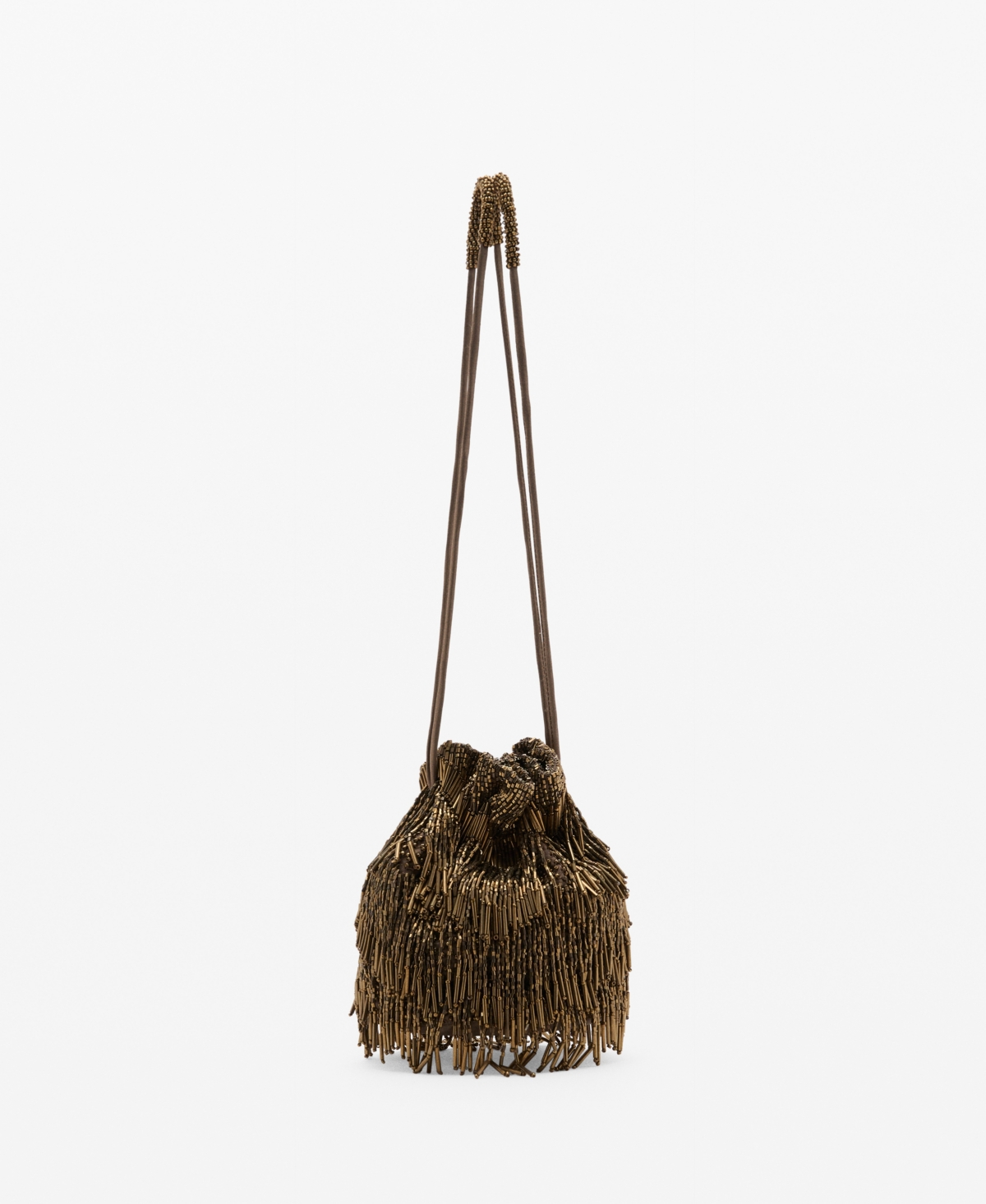 Women's Beaded Handbag - Khaki