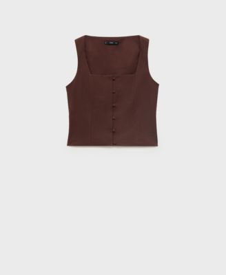 Women's Buttons Cotton Top