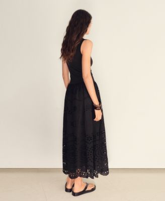 Women's Openwork Embroidery Cotton Dress